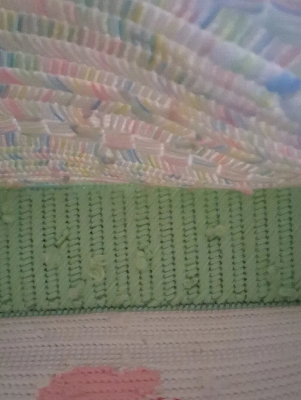 Handmade Baby Crochet Tote Bag in Cream with Pastel Accents